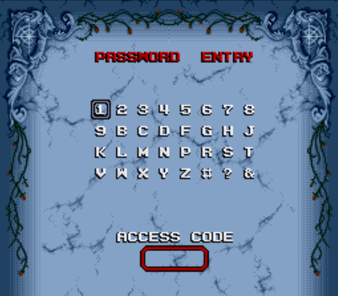 The Addams Family Password Entry